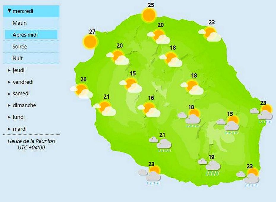 La Réunion une journée agréable avant larrivée dun front pluvieux