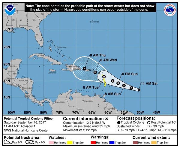 Un nouveau phénomène cyclonique se dirige vers notre région Martinique la