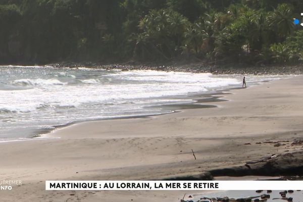 Martinique : la mer se retire au Lorrain