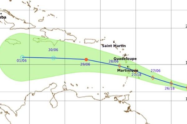 Trajectoire de la tempête Kirk mercredi matin 26 septembre 2018