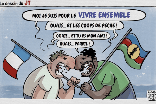 Le dessin du journal télévisé du dimanche 14 avril 2024.