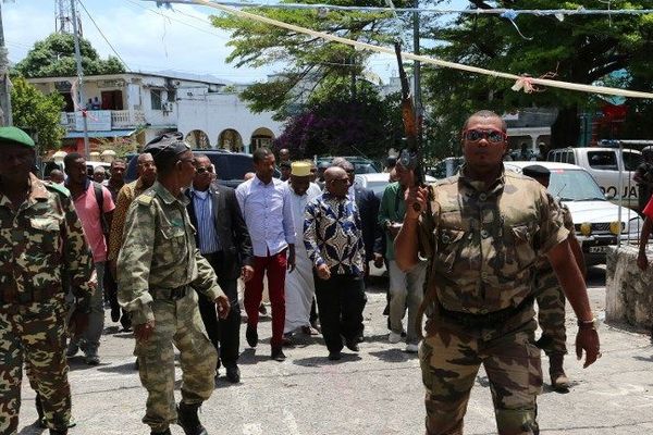 Le président Azali Assoumani en visite à Anjouan le 23 octobre 2018