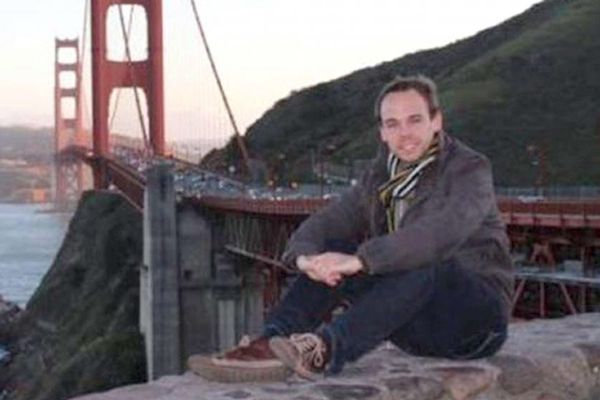 Le copilote de Lufthansa Andreas Lubitz devant le Golden Gate Bridge (Californie), lors d'un voyage aux Etats-Unis