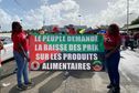 Mobilisation contre la vie chère : défilé des militants du RPPRAC à travers les zones commerciales entre Fort-de-France et le Lamentin