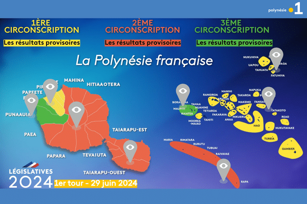 CARTE. Législatives 2024 en Polynésie : les résultats provisoires du premier tour dans chaque circonscription