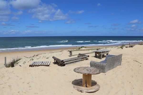 La plage de Vieux-Boucau, dans les Landes...