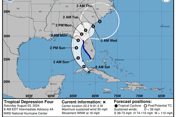 La Têmpete Tropicale Debby formera sur le Golfe du Mexique