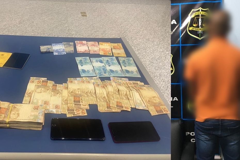 Surinamese arrested at Macapá airport with 13,000 reais in