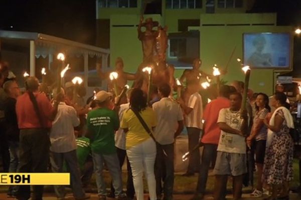 Manifestants à Rivière-Pilote