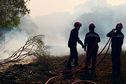 Feu de brousse à Pouembout