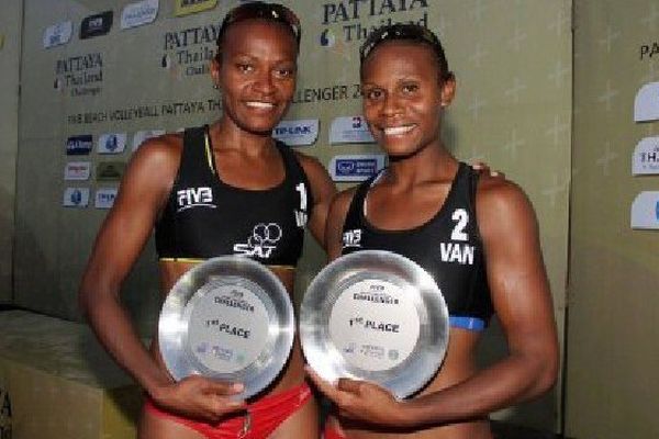 Miller Pata et Linline Matauatu, les deux beach-volleyeuses vanuataises.