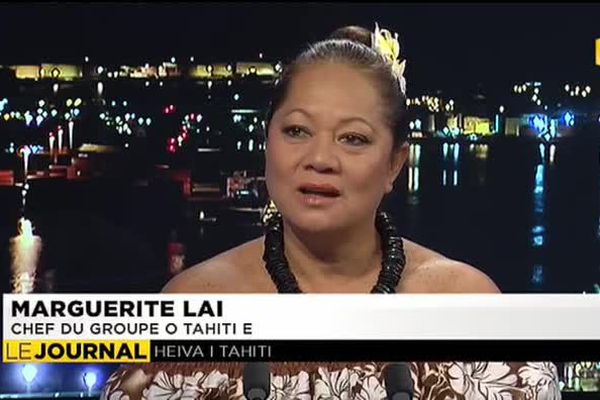 Marguerite Lai, chef du groupe O Tahiti E était l'invitée du journal