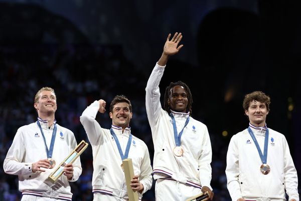 Les fleurettistes médaillés de bronze aux JO Paris 2024