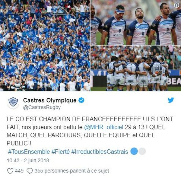 Rugby Castres Sacre Champion De France Polynesie La 1ere