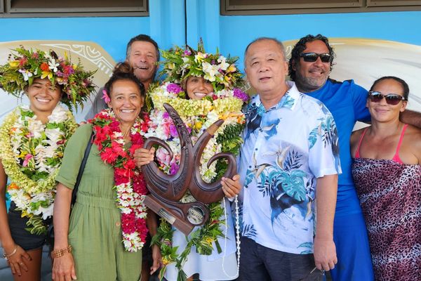 Vahine Fierro et sa famille ont été acceuillis par la population de Huahine