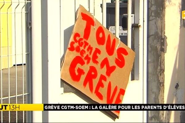 Panneau grève