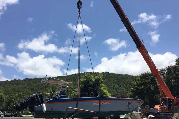 les bateaux mis à l'abris avant Irma