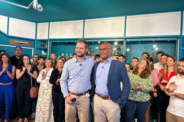 Nicolas Metzdorf, candidat pour la première circonscription et Alcide Ponga, candidat pour la deuxième circonscription.