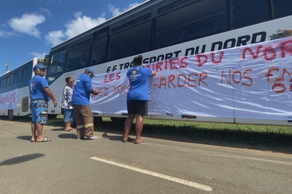 Koumac : manifestation des transporteurs