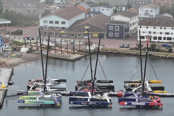 Les Ocean Fifty amarrés dans le port de Saint-Pierre.