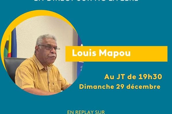 Louis Mapou, l'invité du journal télévisé de ce dimanche 29 décembre 2024.