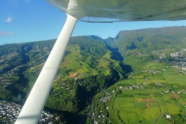 La Rivière des Galets vue du ciel 26 avril 2022