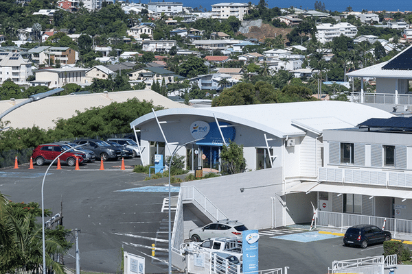 Le siège de la Mutuelle des fonctionnaires, à la Vallée du Génie, à Nouméa.