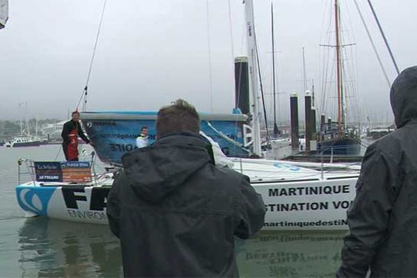 Solitaire du Figaro arrivée du bateau martiniquais