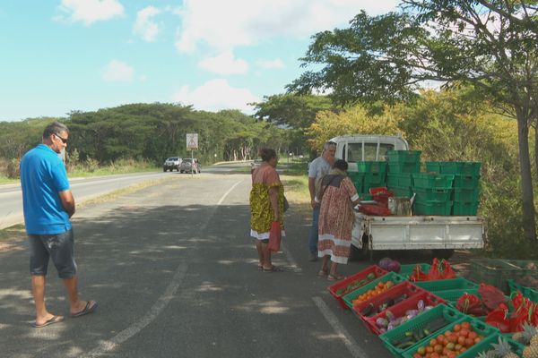 Depuis le début des violences en Nouvelle-Calédonie, il est de plus en plus courant de croiser sur le bord de la route des agriculteurs, tentant d'écouler leurs productions.