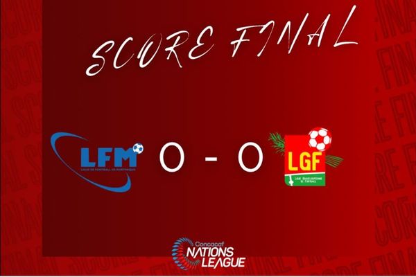 Concacaf Nations League. Score final du match retour Martinique-Guadeloupe : 0 - 0 (15/10/2024).