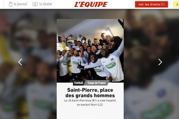 JSSP l'exploit des Saint-Pierrois fait la une de l'Equipe 050120