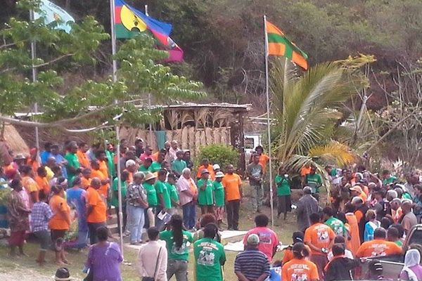 Clôture du Congrès de l'Union Calédonienne à la tribu de Caavatch à Hienghène 