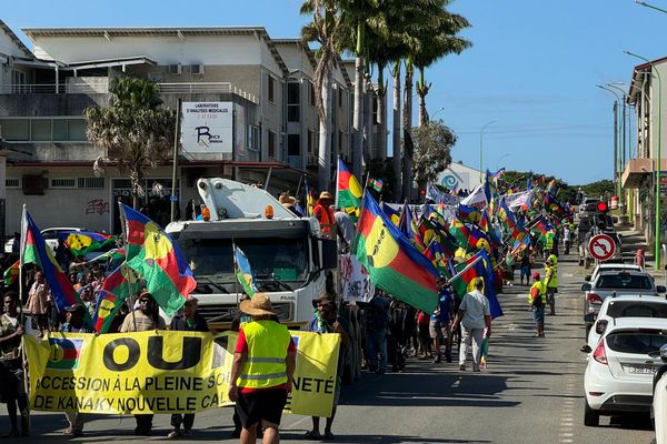 Marche à Koné du Comité nationaliste et citoyen.