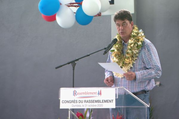 Thierry Santa, président du Rassemblement à son élection, octobre 2020