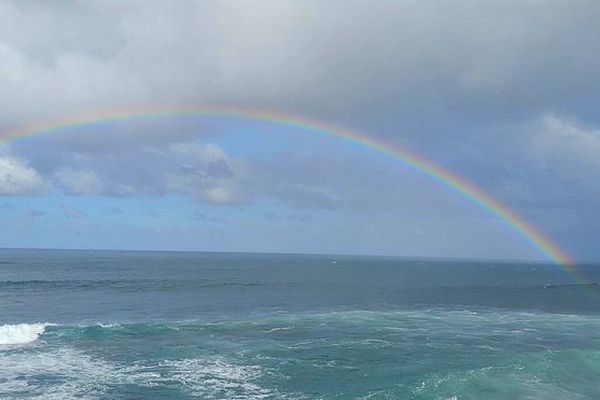 Arc en ciel sur l'océan avril 2018