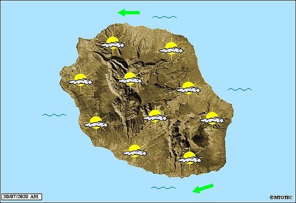 Carte météo 30 juillet 2020