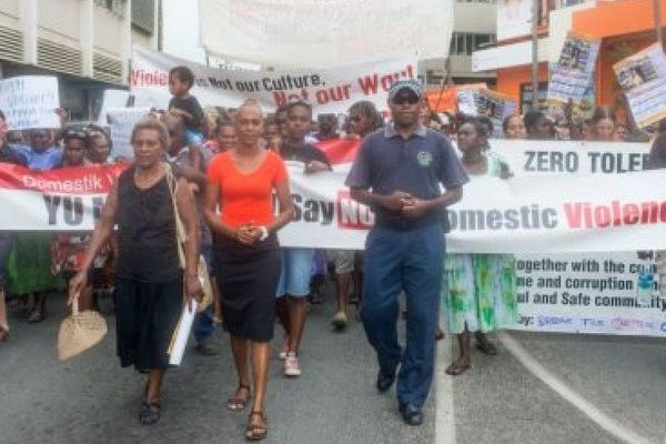 Vanuatu manif anti violence faites aux femmes.