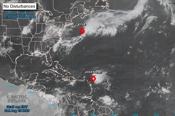 La tempête tropicale Joséphine observée par satellite samedi 14 août 2020