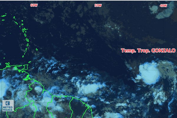 La tempête Gonzalo avance vers les Petites Antilles. (jeudi après-midi 22 juillet 2020).