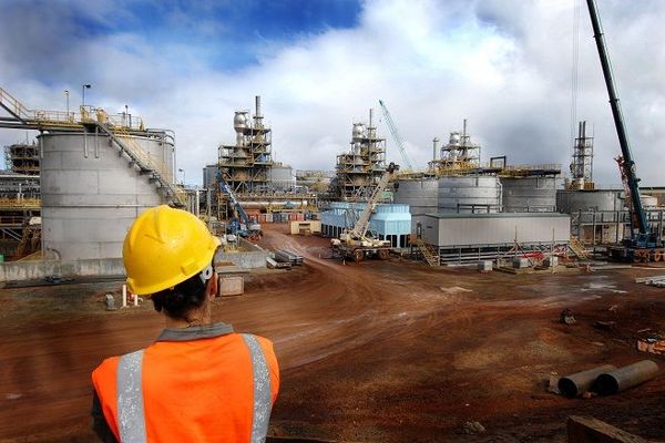 Complexe industriel de Goro Nickel & Cobalt (Usine du Sud) en Nouvelle-Calédonie