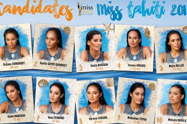 Les 10 candidates à Miss Tahiti