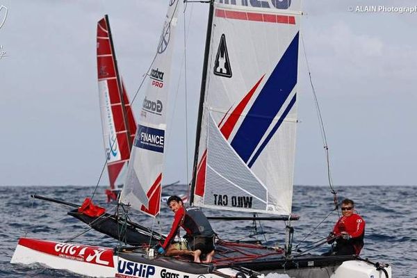 Equipage Marchais/Mattio à l entraînement à st Barth