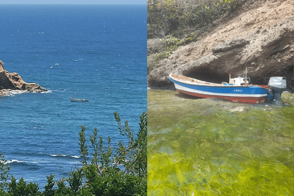 L'embarcation du pêcheur disparu en mer au large de Sainte-Marie.