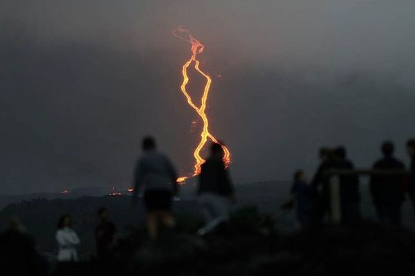 Éruption du Piton de la Fournaise, août 2019.