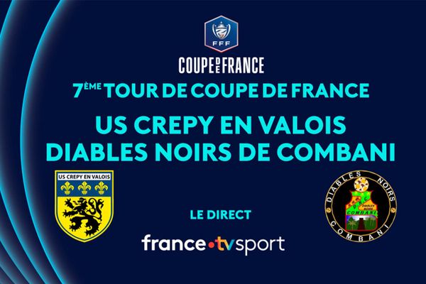 7e tour de la Coupe de France de football : match entre Crépy-en-Valois et les Diables noirs de Combani