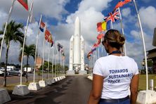 Érika Vélio au CSG, Centre spatial guyanais à Kourou en Guyane