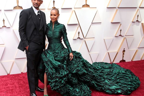 Will Smith et Jada Pinkett-Smith lors de la cérémonie des Oscars, Samedi 27 mars 2022.