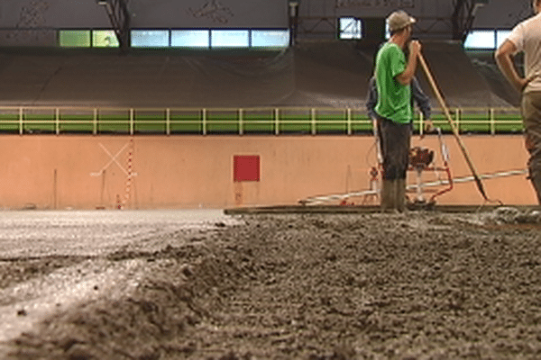 200 mètres cube de béton ont été coulé lundi