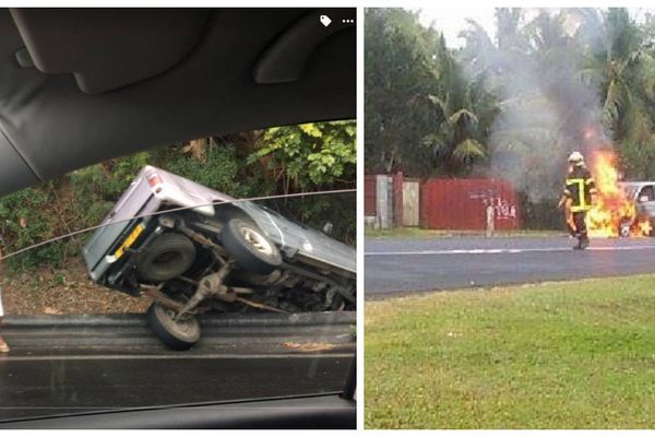 accident Taharaa incendie Mataiea