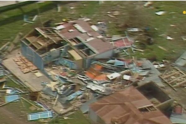 Les maisons en bois de l'île de la Désirade n’ont pas résisté aux vents d’Hugo.